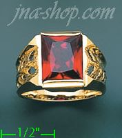 14K Gold Men's CZ Ring