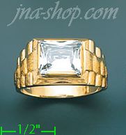 14K Gold Men's CZ Ring