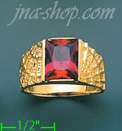 14K Gold Men's CZ Ring