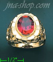 14K Gold Men's CZ Ring