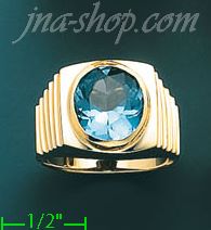 14K Gold Men's CZ Ring