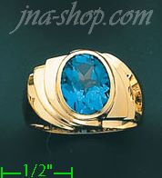 14K Gold Men's CZ Ring