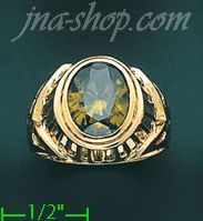 14K Gold Men's CZ Ring