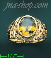 14K Gold Men's CZ Ring