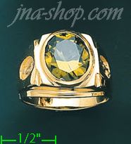 14K Gold Men's CZ Ring