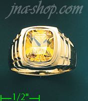 14K Gold Men's CZ Ring