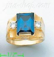 14K Gold Men's CZ Ring