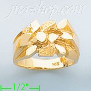 14K Gold High Polished Nugget Ring