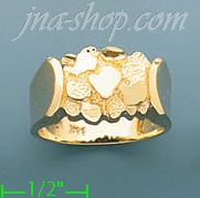 14K Gold High Polished Nugget Ring