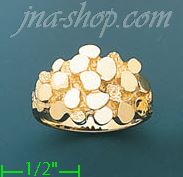 14K Gold High Polished Nugget Ring