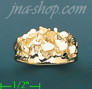 14K Gold High Polished Nugget Ring