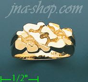 14K Gold High Polished Nugget Ring