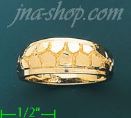 14K Gold High Polished Nugget Ring