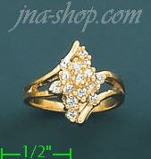 14K Gold Ladies' CZ Ring