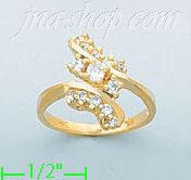 14K Gold Polished Ladies' CZ Ring