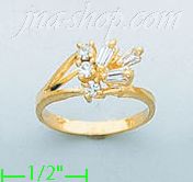 14K Gold Polished Ladies' CZ Ring