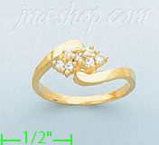 14K Gold Polished Ladies' CZ Ring