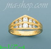 14K Gold Polished Ladies' CZ Ring