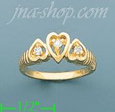 14K Gold Polished Ladies' CZ Ring