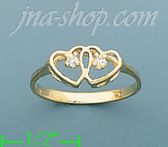 14K Gold Polished Ladies' CZ Ring