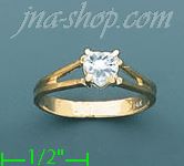 14K Gold Polished Ladies' CZ Ring