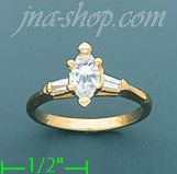 14K Gold Polished Ladies' CZ Ring