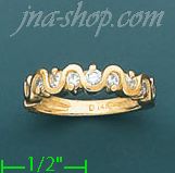 14K Gold Polished Ladies' CZ Ring