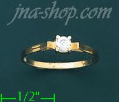 14K Gold Polished Ladies' CZ Ring