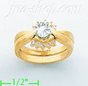 14K Gold Polished Ladies' CZ Ring