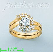 14K Gold Polished Ladies' CZ Ring