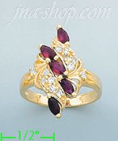 14K Gold Polished Ladies' CZ Ring