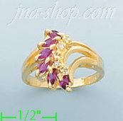 14K Gold Polished Ladies' CZ Ring