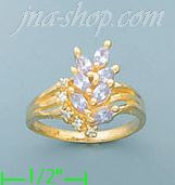 14K Gold Polished Ladies' CZ Ring