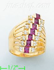 14K Gold Polished Ladies' CZ Ring