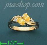 14K Gold Polished Ladies' CZ Ring