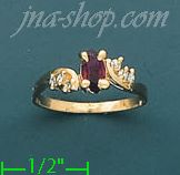 14K Gold Polished Ladies' CZ Ring