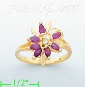 14K Gold Polished Ladies' CZ Ring