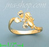 14K Gold Polished Ladies' CZ Ring