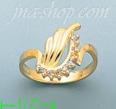 14K Gold Polished Ladies' CZ Ring