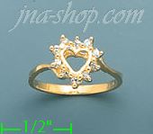 14K Gold Polished Ladies' CZ Ring