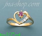 14K Gold Polished Ladies' CZ Ring