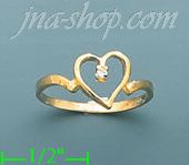 14K Gold Polished Ladies' CZ Ring