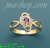 14K Gold Polished Ladies' CZ Ring