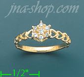 14K Gold Polished Ladies' CZ Ring