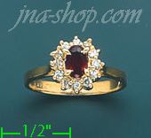 14K Gold Polished Ladies' CZ Ring