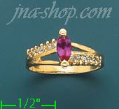 14K Gold Polished Ladies' CZ Ring