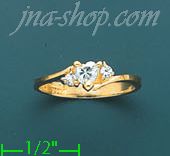 14K Gold Polished Ladies' CZ Ring