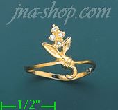 14K Gold Polished Ladies' CZ Ring