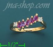 14K Gold Polished Ladies' CZ Ring