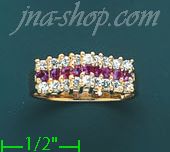 14K Gold Polished Ladies' CZ Ring